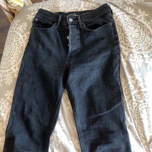denim forum straight leg black jeans